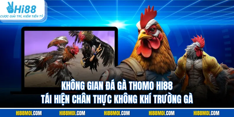 Không gian đá gà Thomo Hi88 tái hiện chân thực không khí trường gà